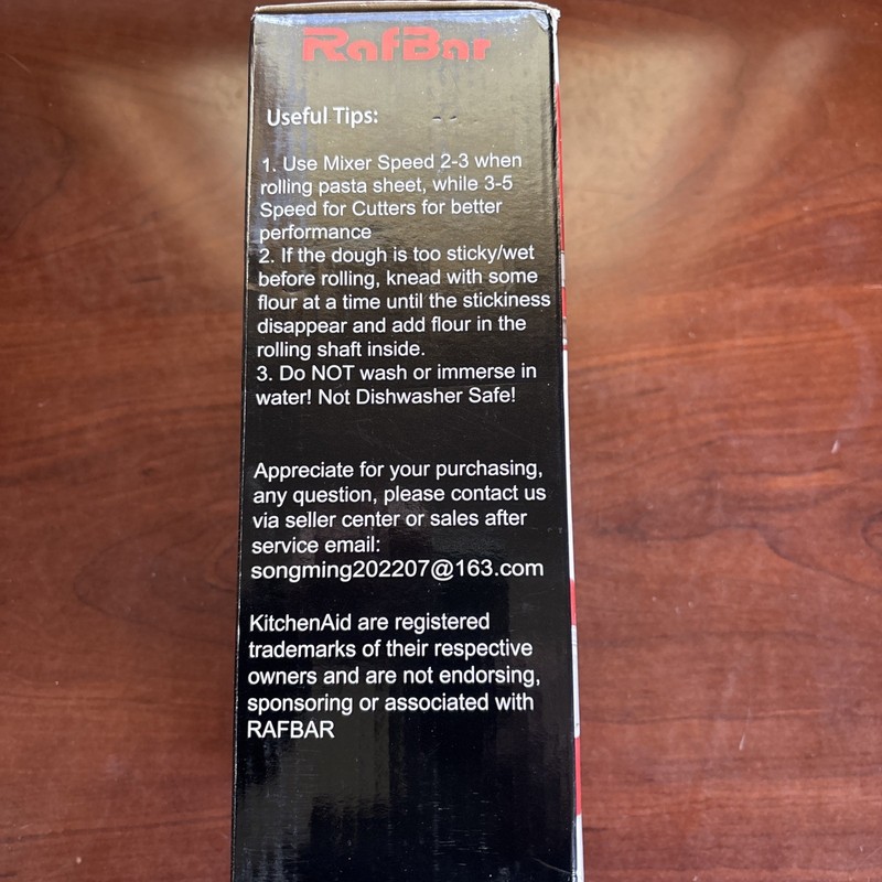 Rafbar Pasta Maker for Kitchenaid Attachments, 3 in 1 Stainless Steel MSRP $91 gallery