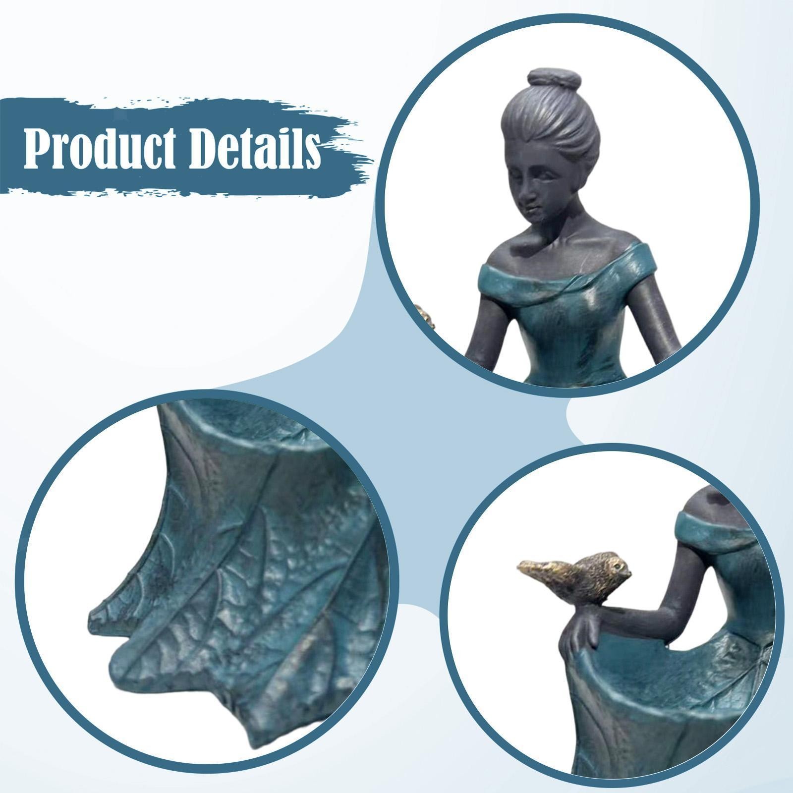 Angel Curtsy Bird Feeder Bath Lawn Balcony Patio Outdoor Garden Fairy Statue gallery