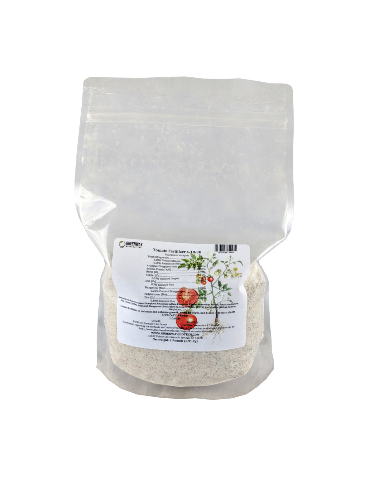 Tomato Fertilizer 4-18-38 + Micros 2 Pounds - Makes 400 Gallons Hydroponics gallery