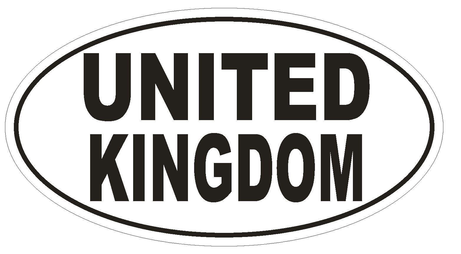 United Kingdom Oval Bumper Sticker or Helmet Sticker D2234 Euro Oval Code gallery
