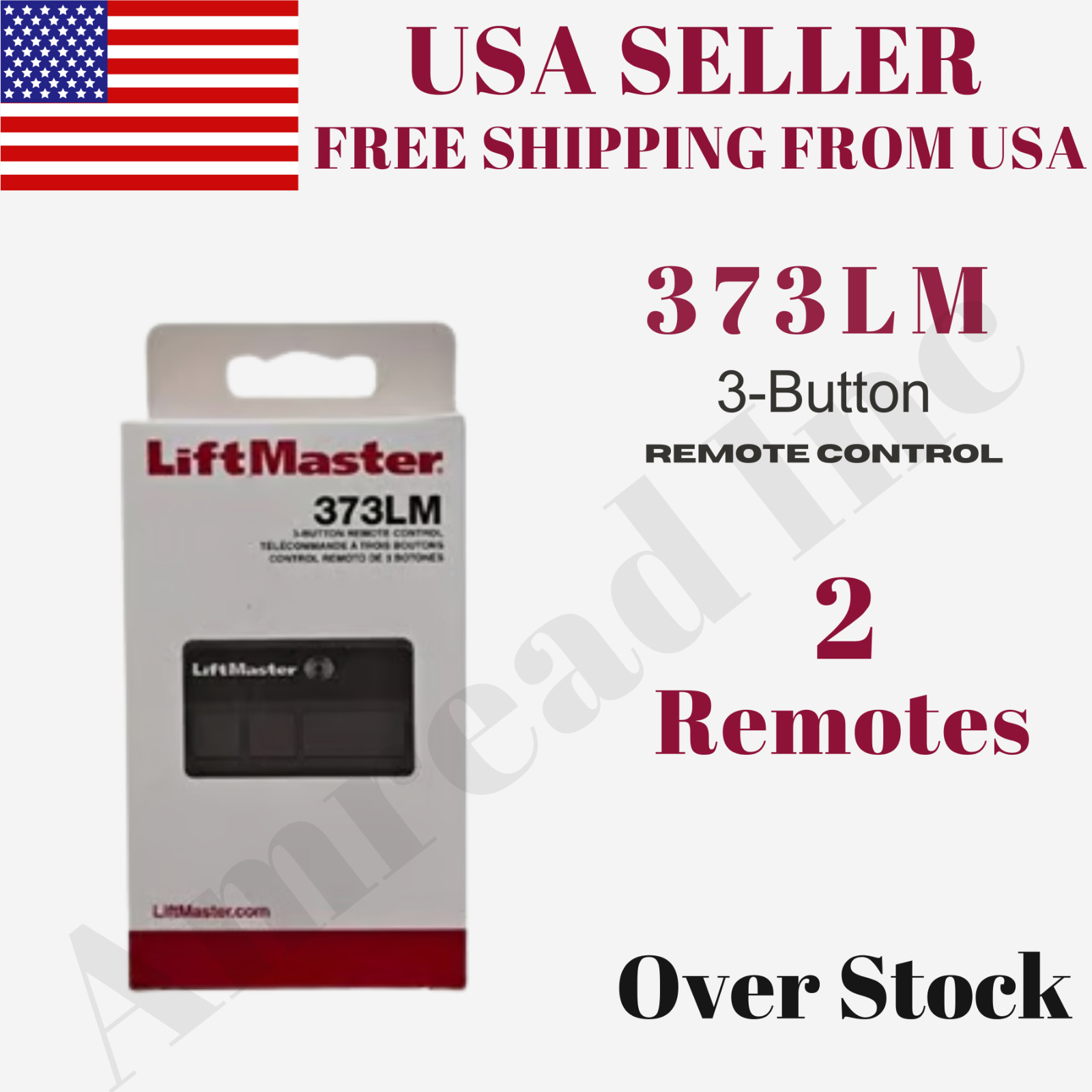 2 Pack LiftMaster 373LM Garage Door Remote Control 3 Button Security+ 315MHz gallery