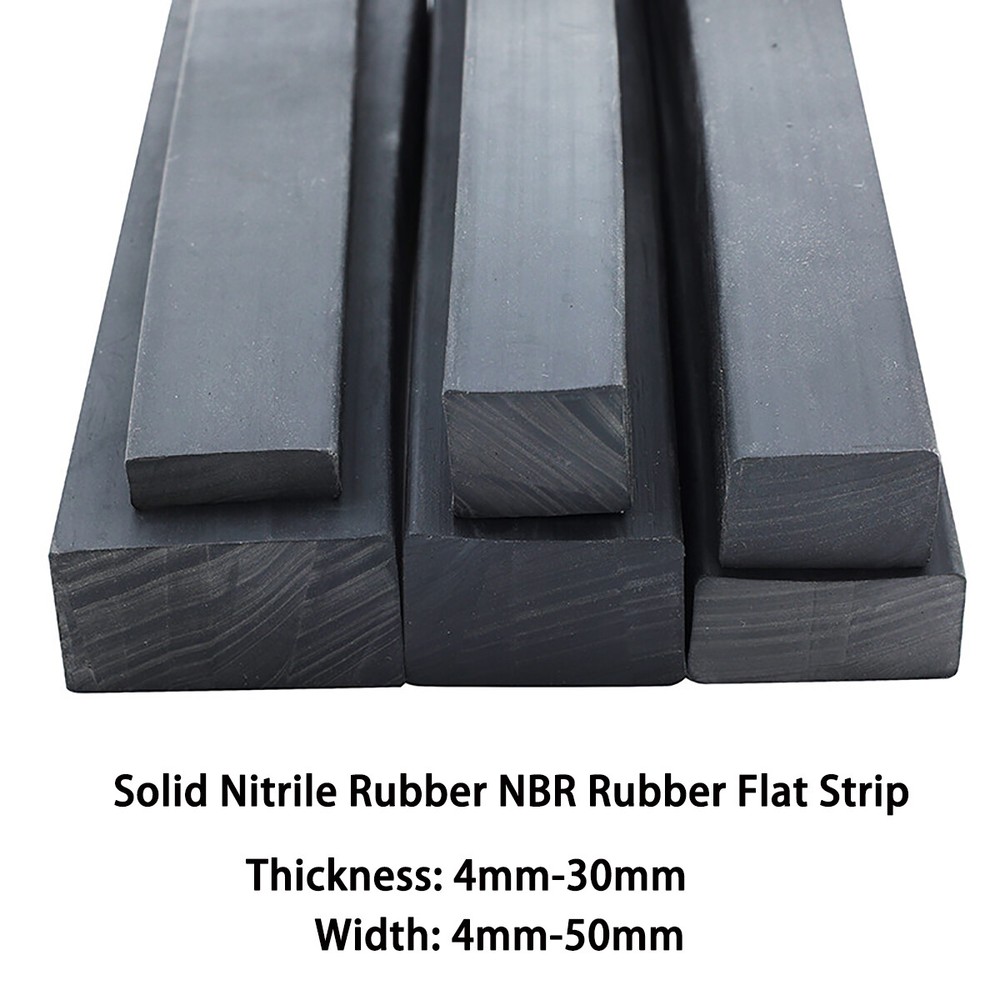 Solid Nitrile Rubber NBR Seal Strip Square Section Thick 4mm-30mm Oil Resistance