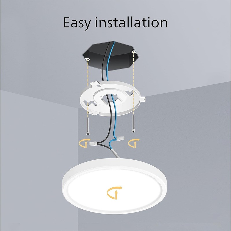 Philips LED 11" Flush Mount Ceiling Light 16W, 2700-5000K Dimmable - Silver™ gallery