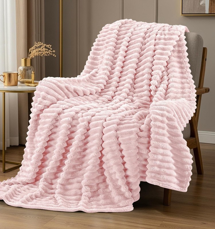 Utopia Bedding Striped Fleece Blanket – Fluffy, Warm gallery
