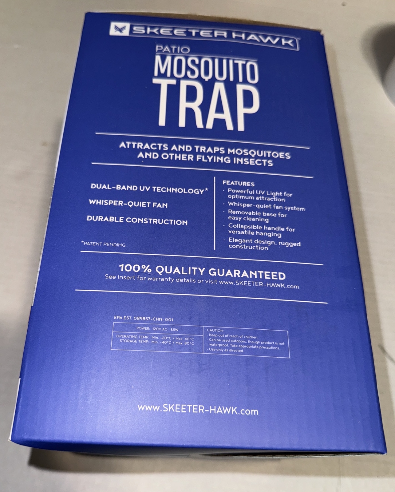Skeeter Hawk Patio LED UV Mosquito & Flying Insect Trap - Quiet, Easy Clean gallery