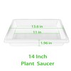 Square Plant Saucer 14 Inch 4 Pack, 6 8 10 12 13 16 18 20 Durable Plastic Pla... gallery