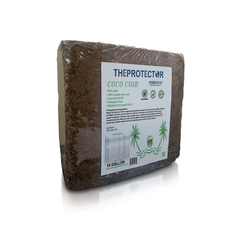 COCO COIR 15 GAL, COMPRESSED NAKED BLOCK, GROW MEDIA, Fabric Pot included gallery