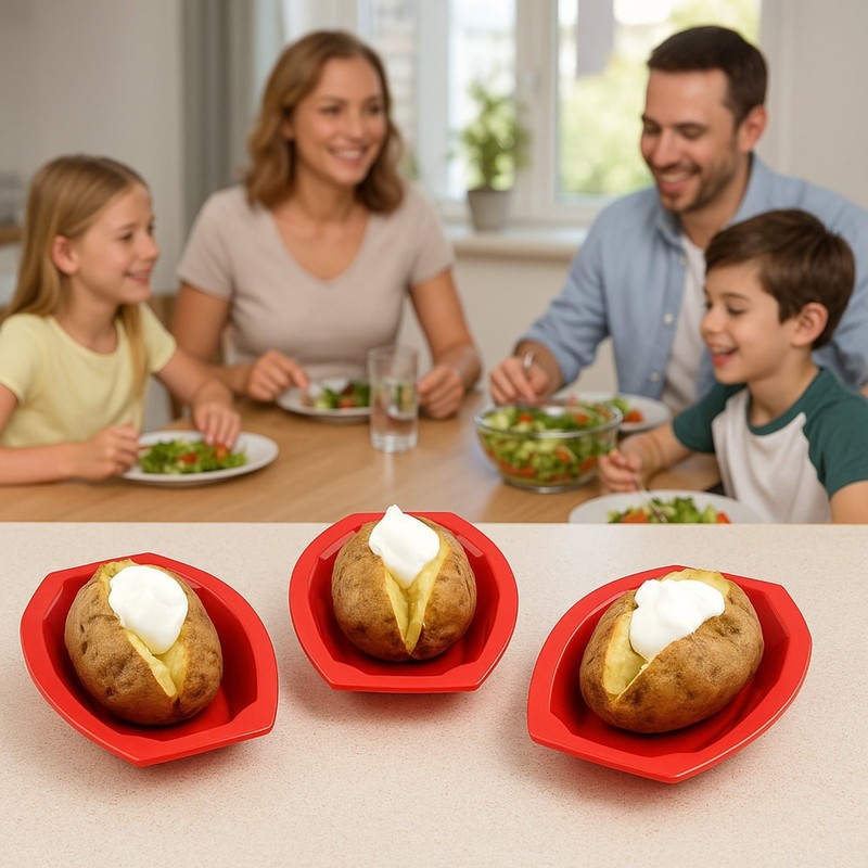 Dependable Industries 3 Pack Microwave Baked Potato Cooker BPA Free Plastic gallery