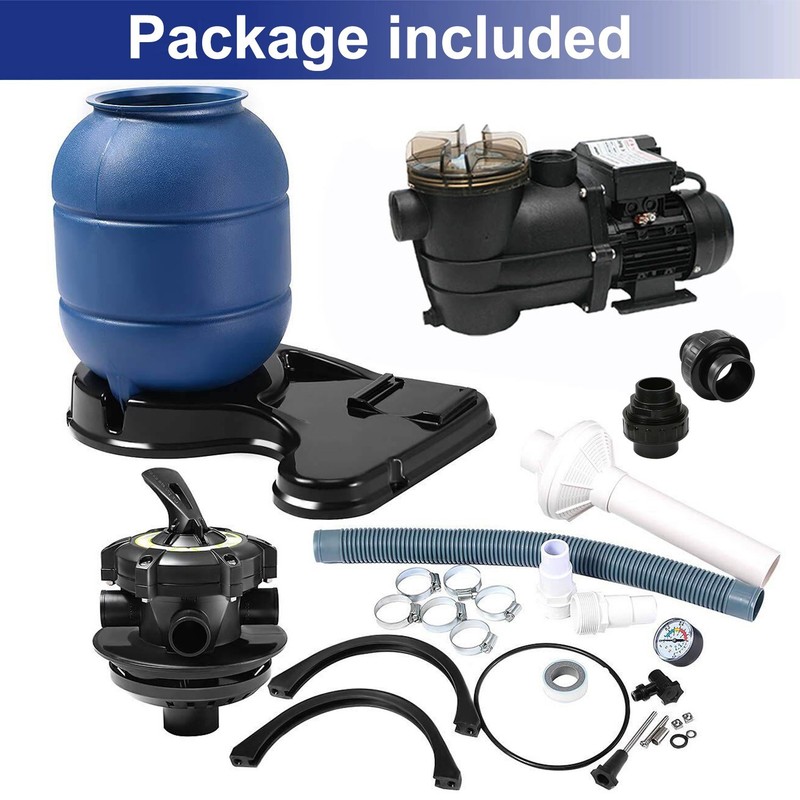 Bundle Set 10" Sand Filter with 1/3 HP Pool Pump Above Ground Swimming 2640GPH gallery