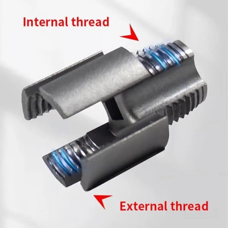 Integrated Internal & External Pipe Threading Tool Steel PVC Pipe Threader Kit gallery