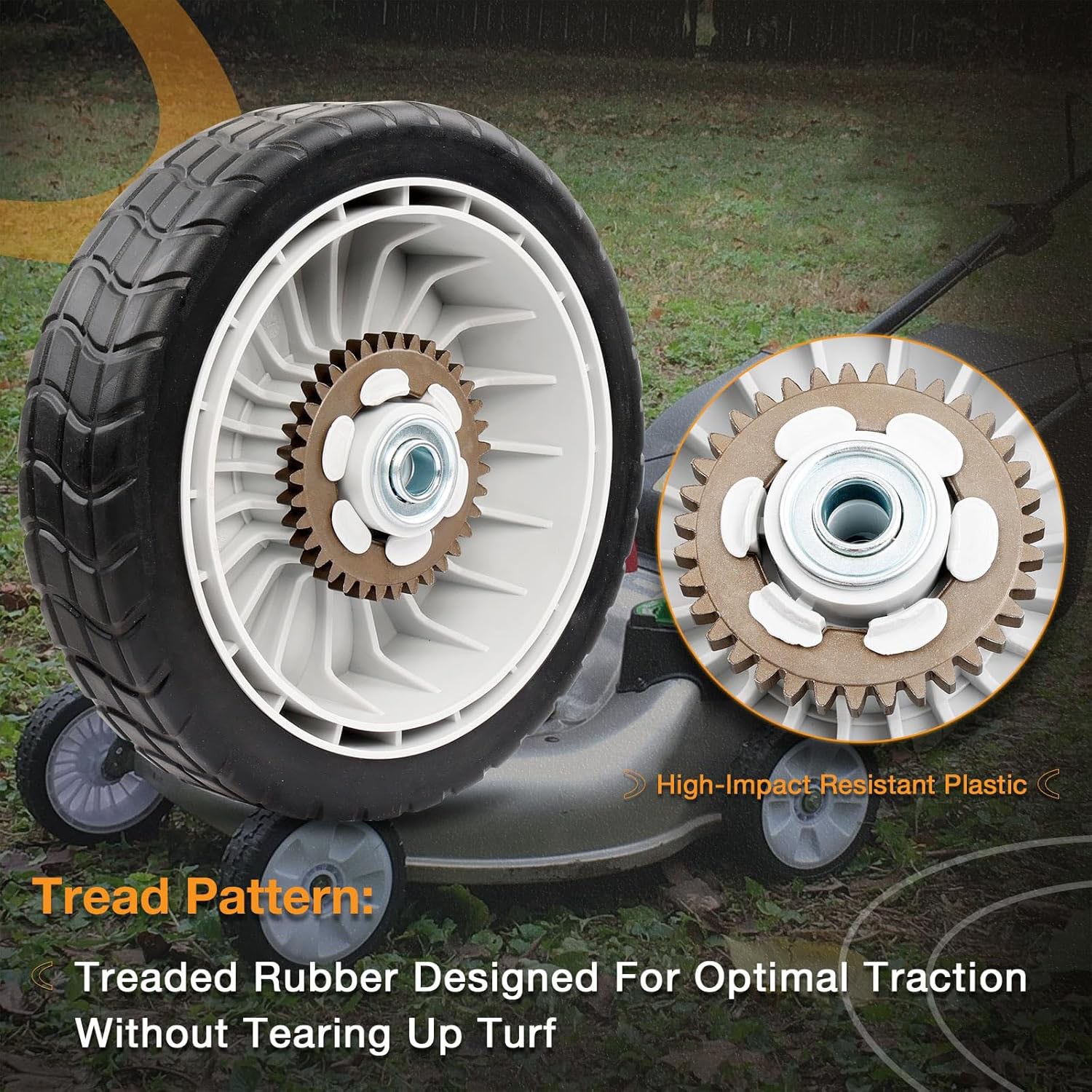 2-Pack 8" Lawn Mower Rear Wheels For Honda HRR216 HRS216 HRT216 42710-VE2-M02ZE gallery