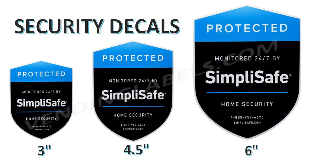 SIMPLISAFE Home Security Decal Sticker Camera Door Window Decal gallery