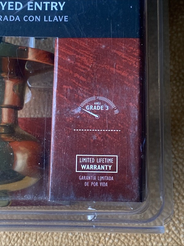 GateHouse Keyed Entry #0399130 Polished Brass Finish Door Knob New Sealed gallery