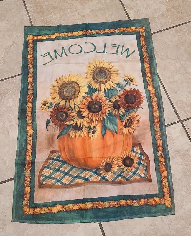 Sunflowers Pumpkin Spring Summer Fall Banner House Flag Garden 37" x 24" gallery