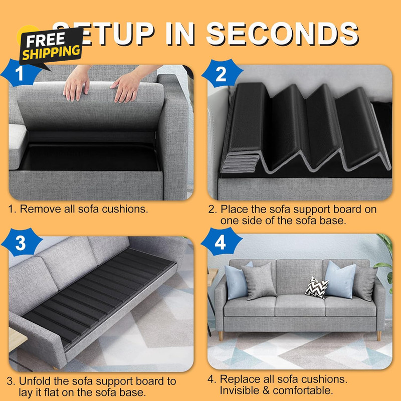 Heavy Duty Couch Cushion Support for Sagging Sofa, 21.5''X70'' Extra Thick gallery
