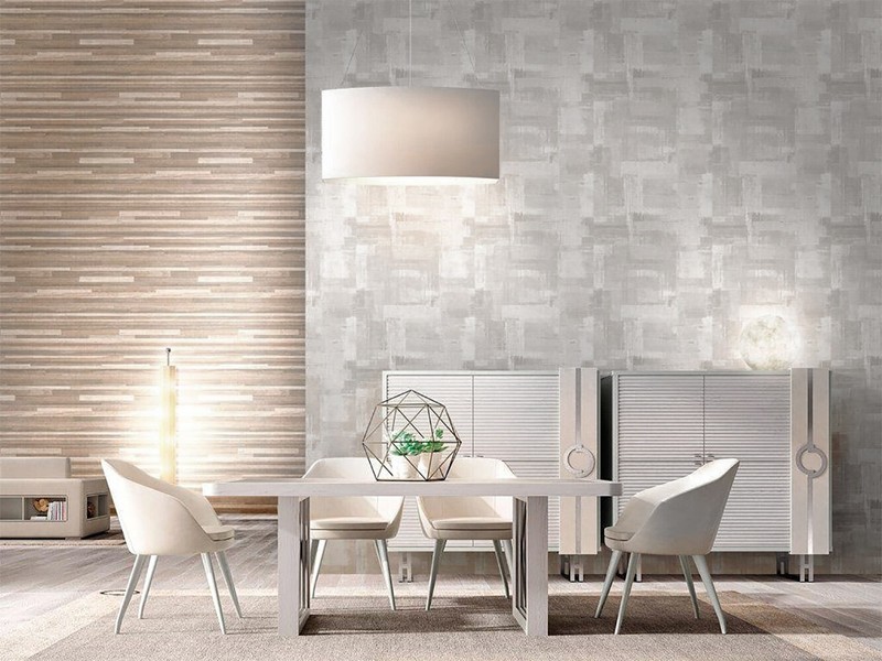 Grayish tan off white metallic Rusted faux concrete plaster textured wallpaper gallery