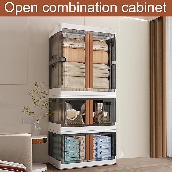 NUNET XLarge Foldable & Stackable Closet Storage Box for Clothes, Beddings, Toy gallery