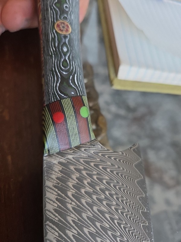 8" Herringbone Pattern Stainless Damascus Clad VG10 Chef's Knife With Carbon... gallery
