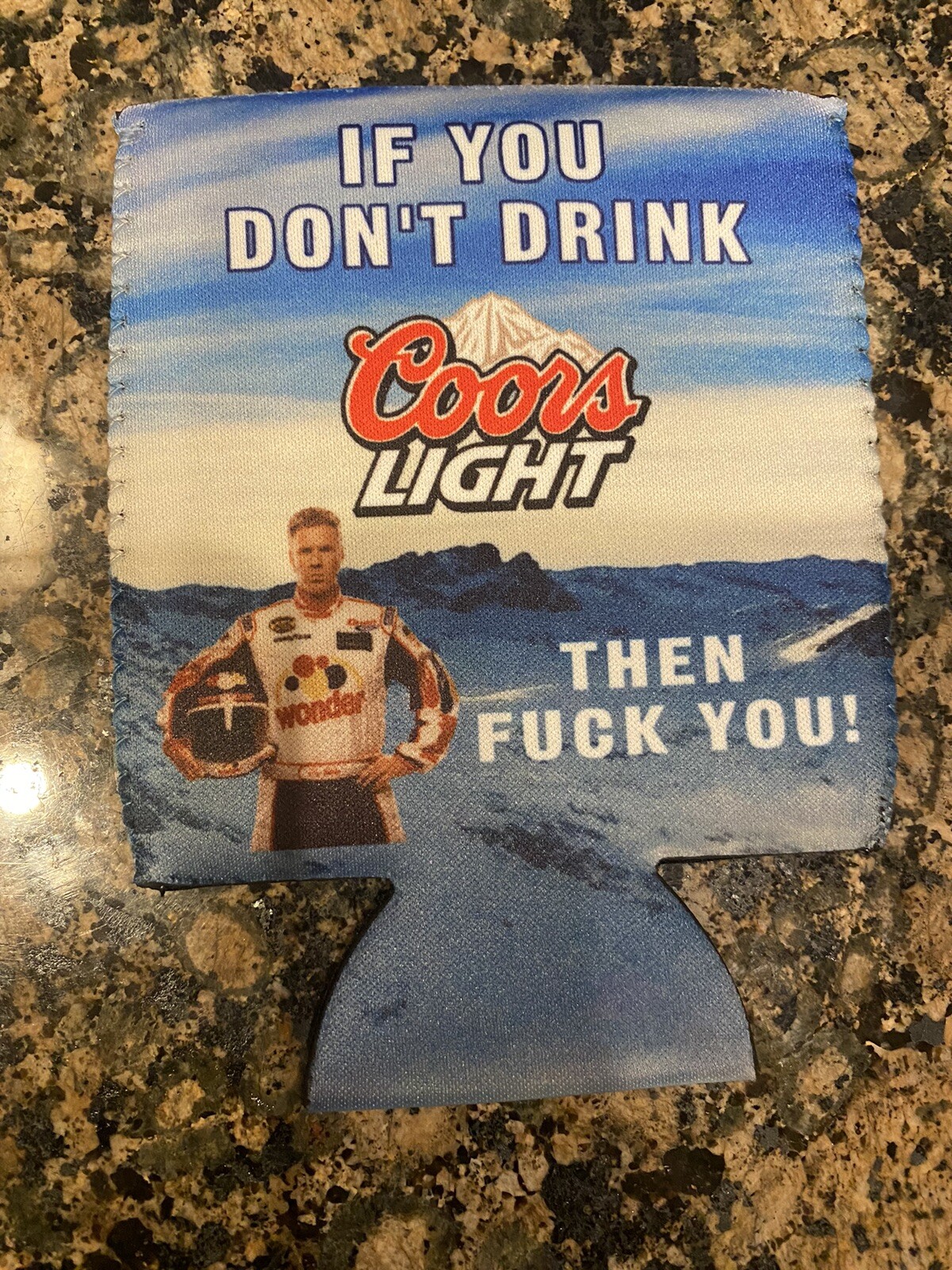 One coors light Ricky Bobby Beer pop soda can koozie camping kayaking fishing gallery
