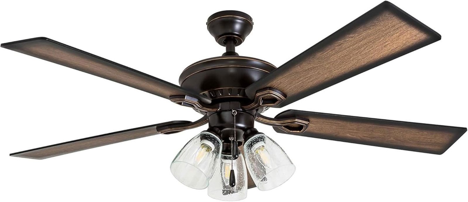 Glenmont, 52 Inch Farmhouse LED Ceiling Fan with Light, Pull Chain, Three Mounti gallery