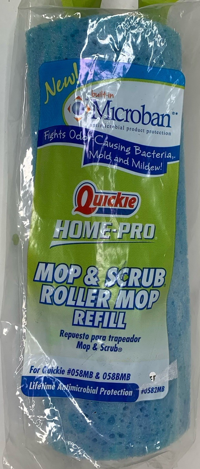 SEALED Quickie Mop & Scrub Roller Mop Refill -Type M Fits Mop #0582MB Blue New gallery