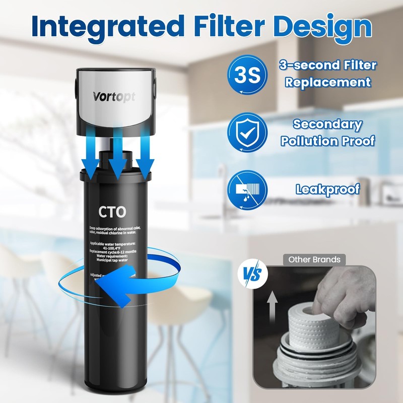 Under Sink Water Filter System,NSF/ANSI 42 Certified Water Purifier,28000 Gal... gallery