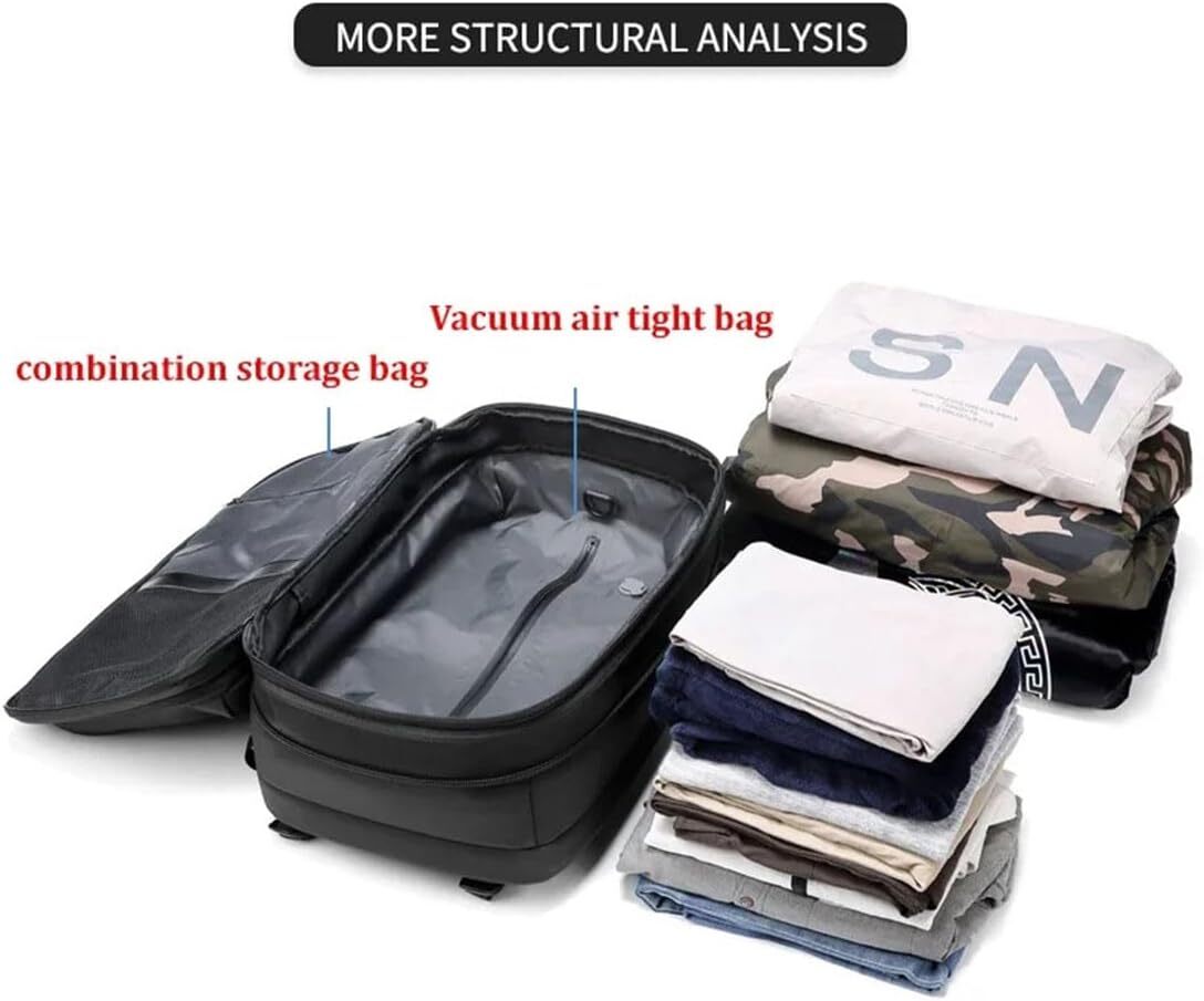 Vacpack Backpack 60L Expandable with Vacuum Compression Water Resistant Bag 3