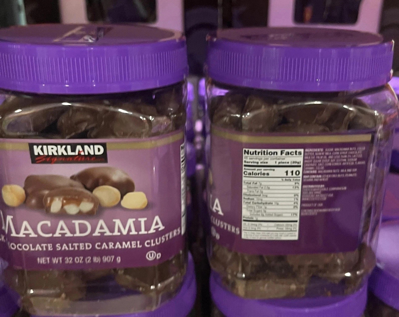 2 Packs Kirkland Macadamia Clusters Salted Caramel Milk Chocolate 32 oz Each gallery
