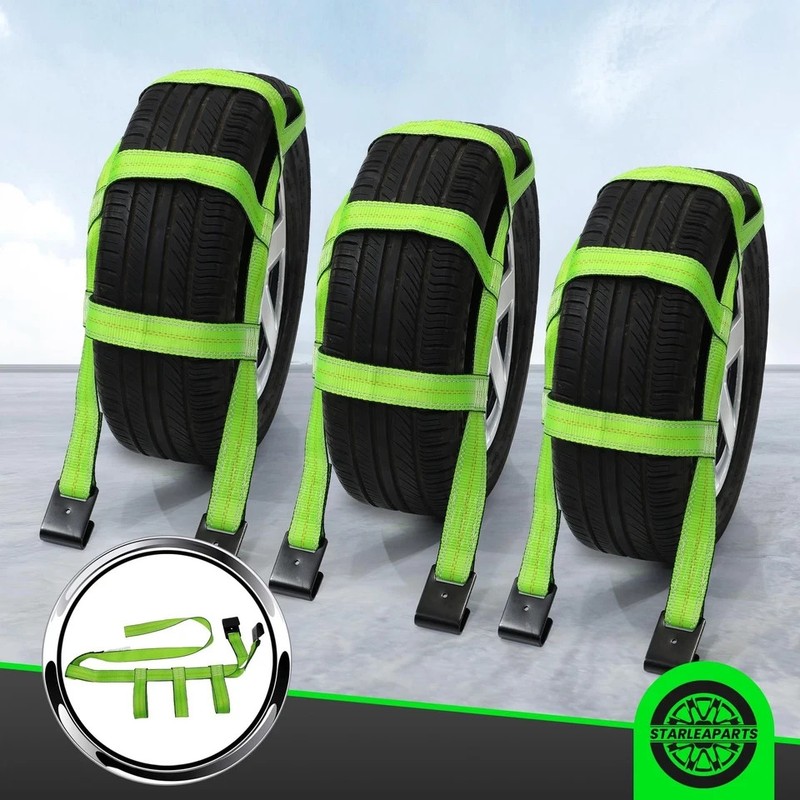 Tow Dolly Straps, 2 Pack Tow Dolly Basket Straps with Flat Hook, Car Dolly St... gallery