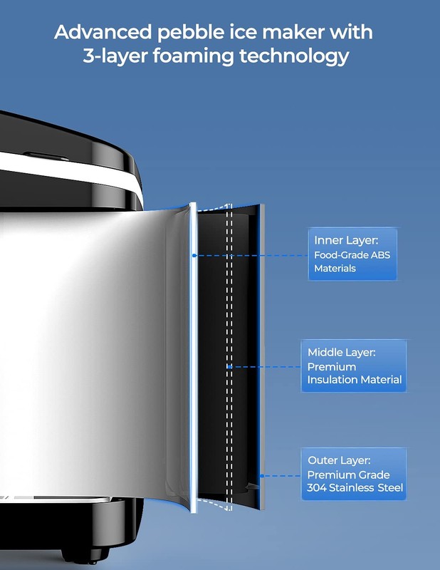 Dreamiracle Ice Maker Machine Countertop, 26 lbs in 24 Hours - Black gallery
