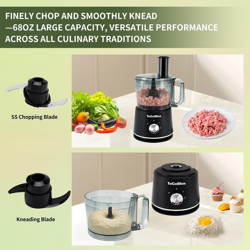 7-in-1 Multifunctional Food Processor with 68oz Processing Bowl,51oz Glass Bl... gallery