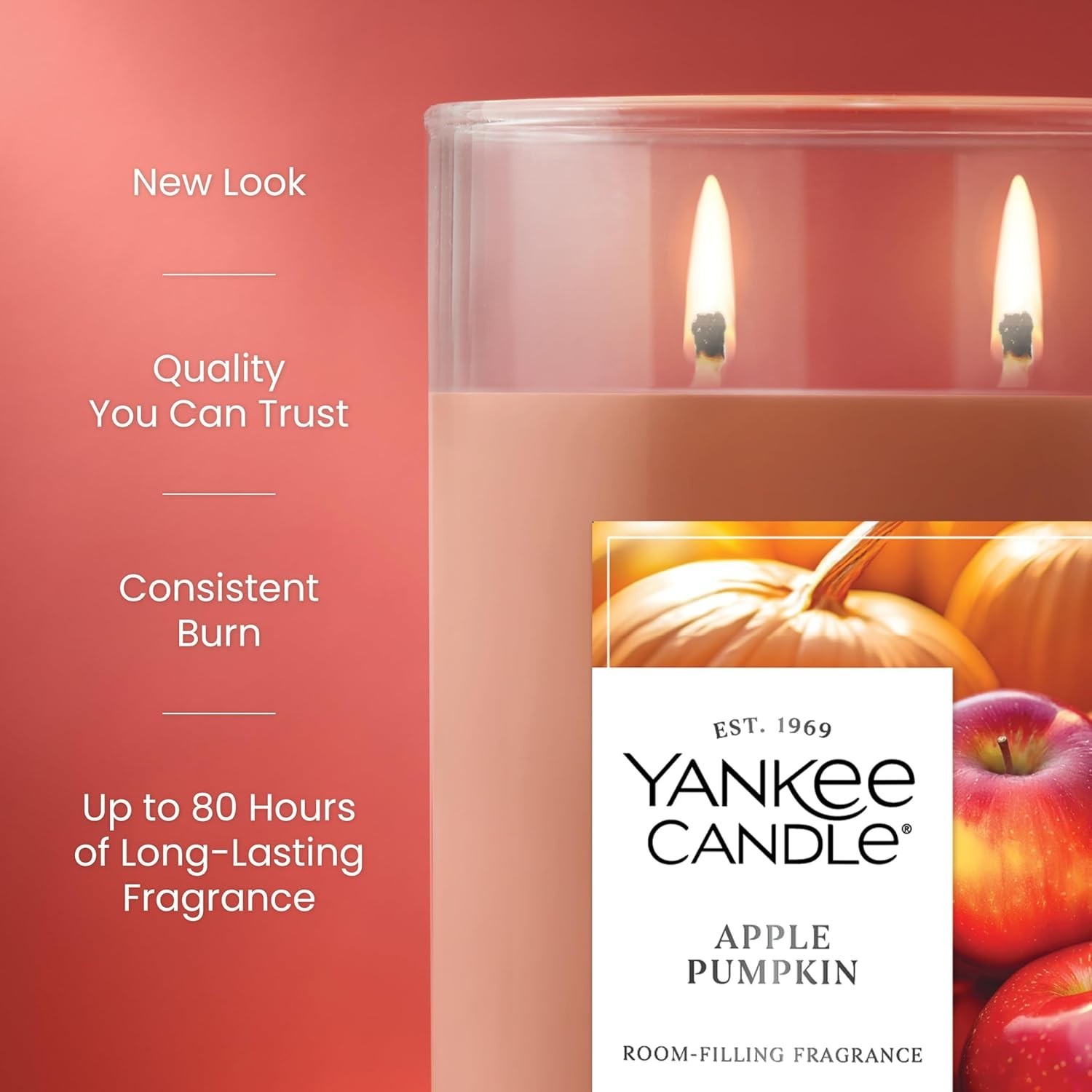 Yankee Candle APPLE PUMPKIN 2 Wick Candle 20 Oz Tumbler, Metal Lid gallery