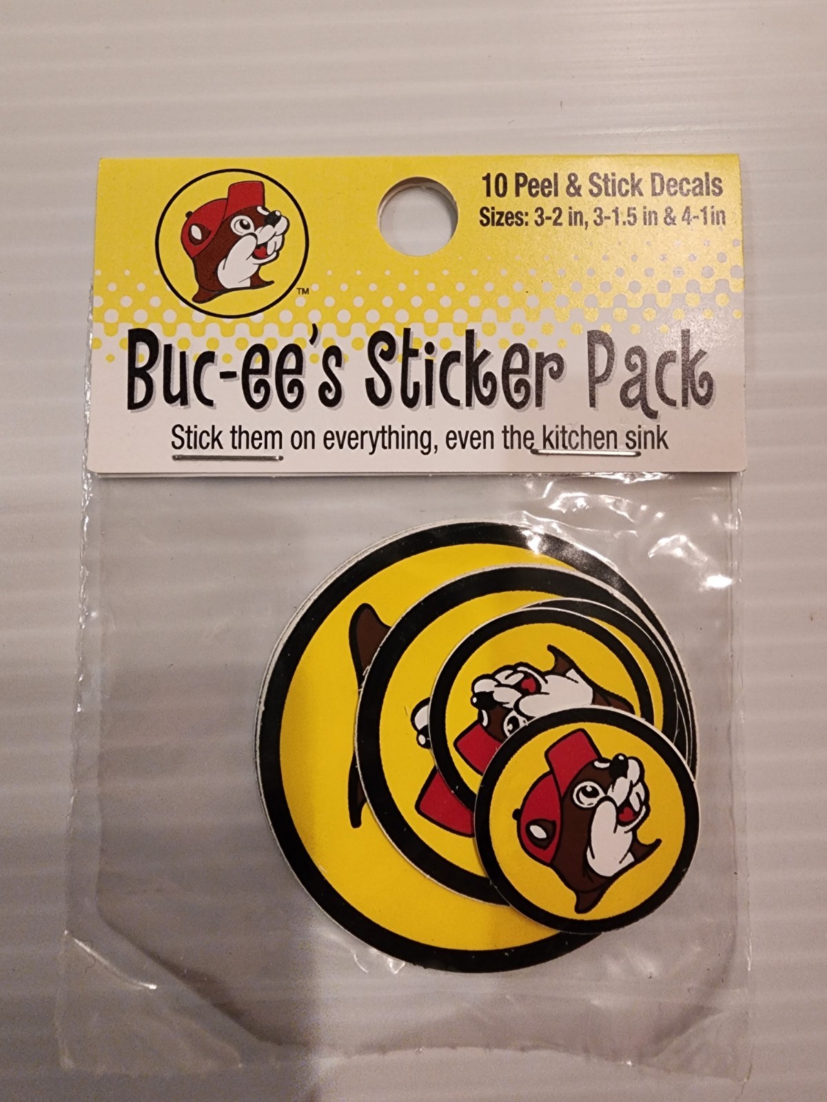 Buc-ee’s Sticker Pack - 10 Stickers with Buc-ee's Logo - Variety of sizes gallery