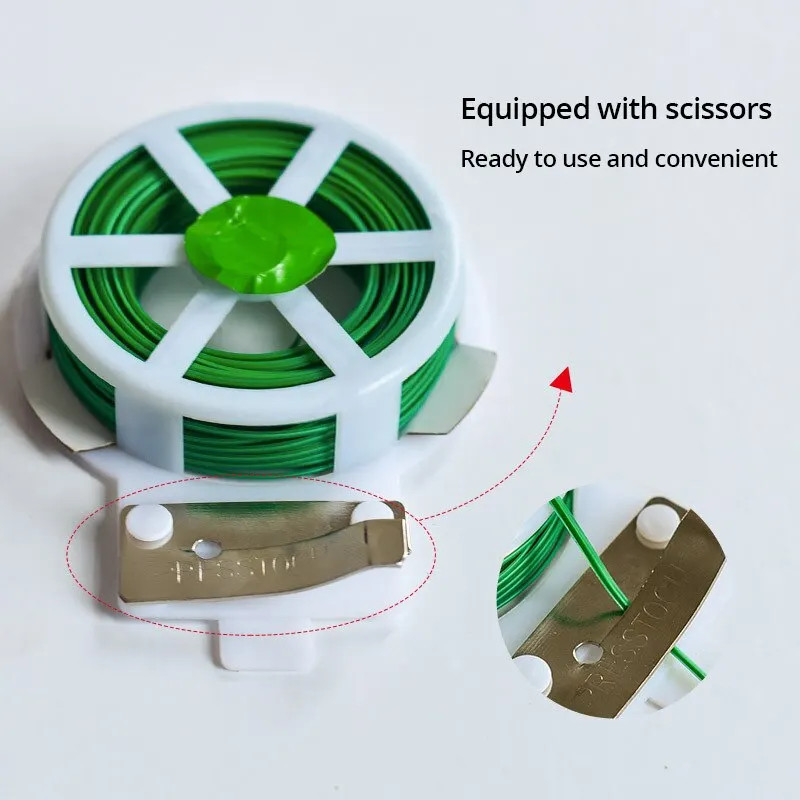1 Roll 100M Multifunctional Plastic Steel Twist Tie Sturdy Reusable Garden Flowe gallery