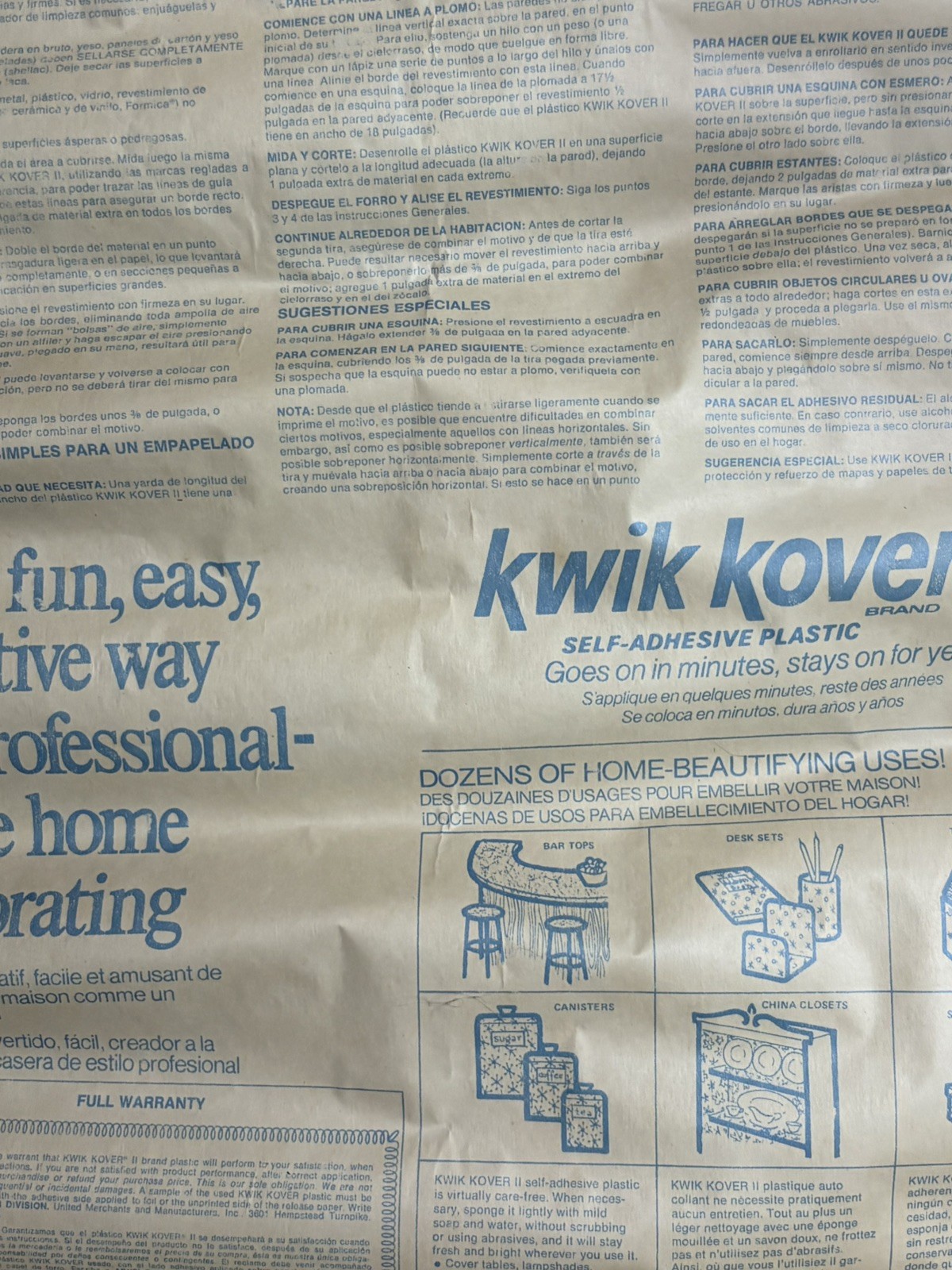 Vtg Kwik Kover Self-Adhesive Plastic Mushroom 70's Contact Paper 4.5 Feet gallery