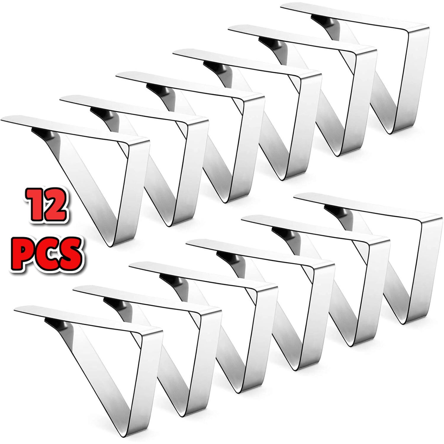 12 Pack Tablecloth Clips Stainless Steel Heavy Duty for Picnic & Party Use gallery