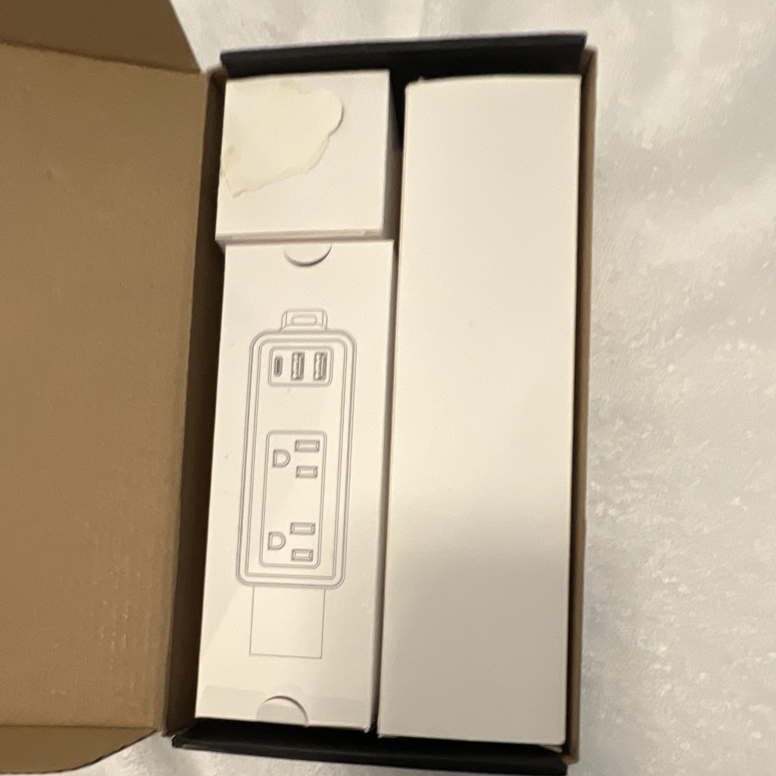 Socket 2-Outlet Plug-In Power Strip Adapter w/ USB Port, White Type B gallery