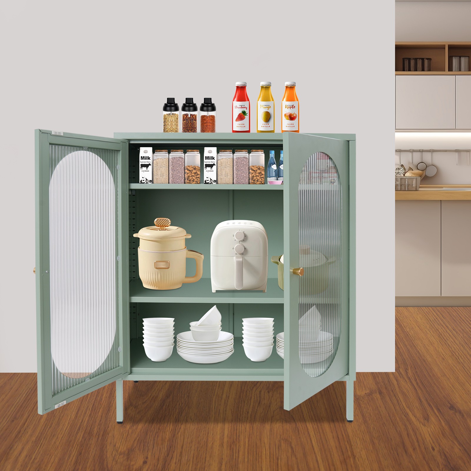 Accent Storage Cabinet with Glass Doors Decorative Cabinet Buffet & Sideboard gallery