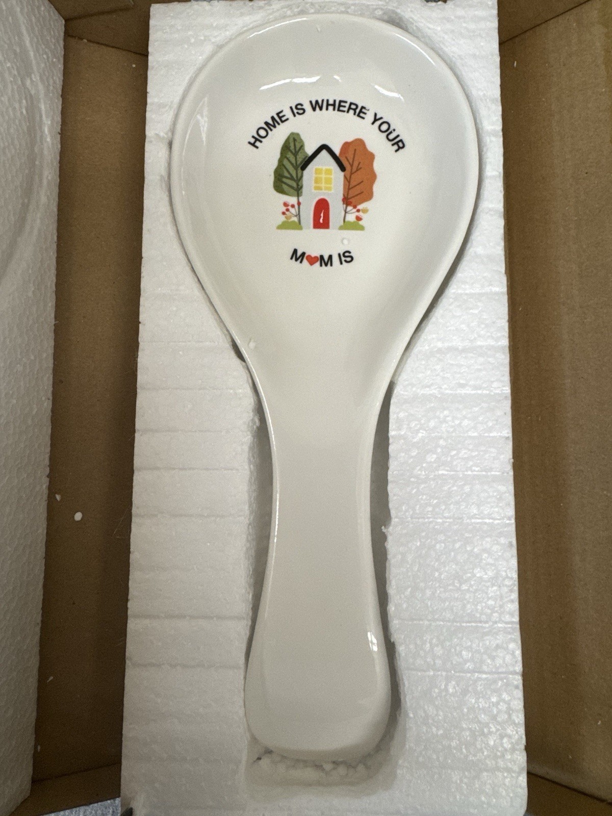 💝 Mom Gift Spoon Rest – Home Is Where Your Mom Is – Lucach Stoneware Kitchen gallery