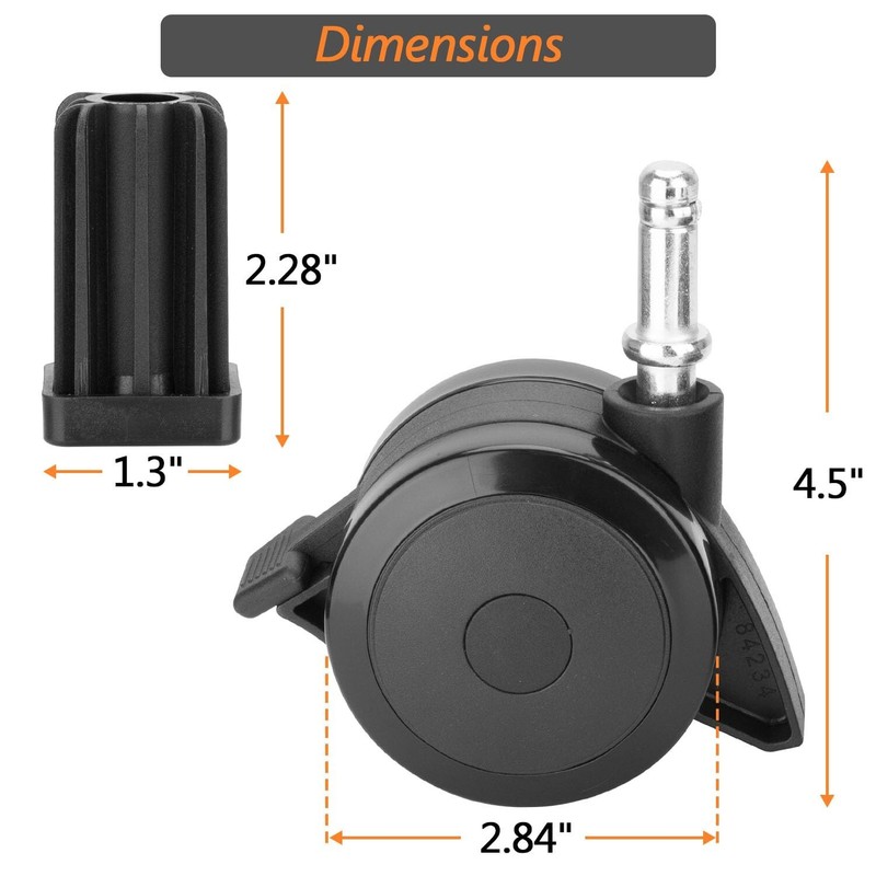 70360 Locking Caster with Insert for Weber Spirit Grill Parts 2009-2012, for ... gallery