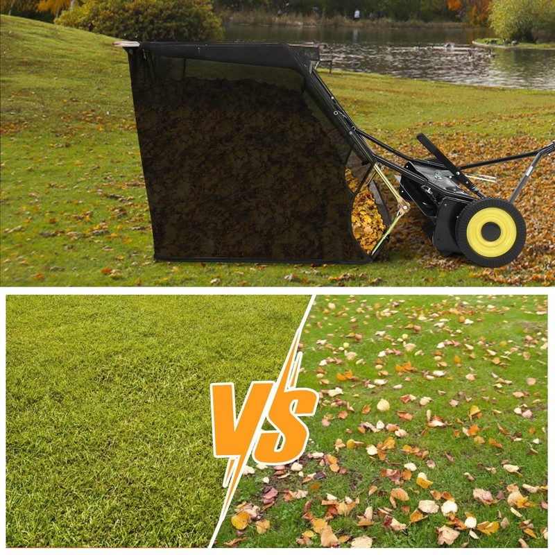 50'' Lawn Sweeper Tow Behind Pull Behind Lawn Sweeper Leaf & Grass Collector gallery