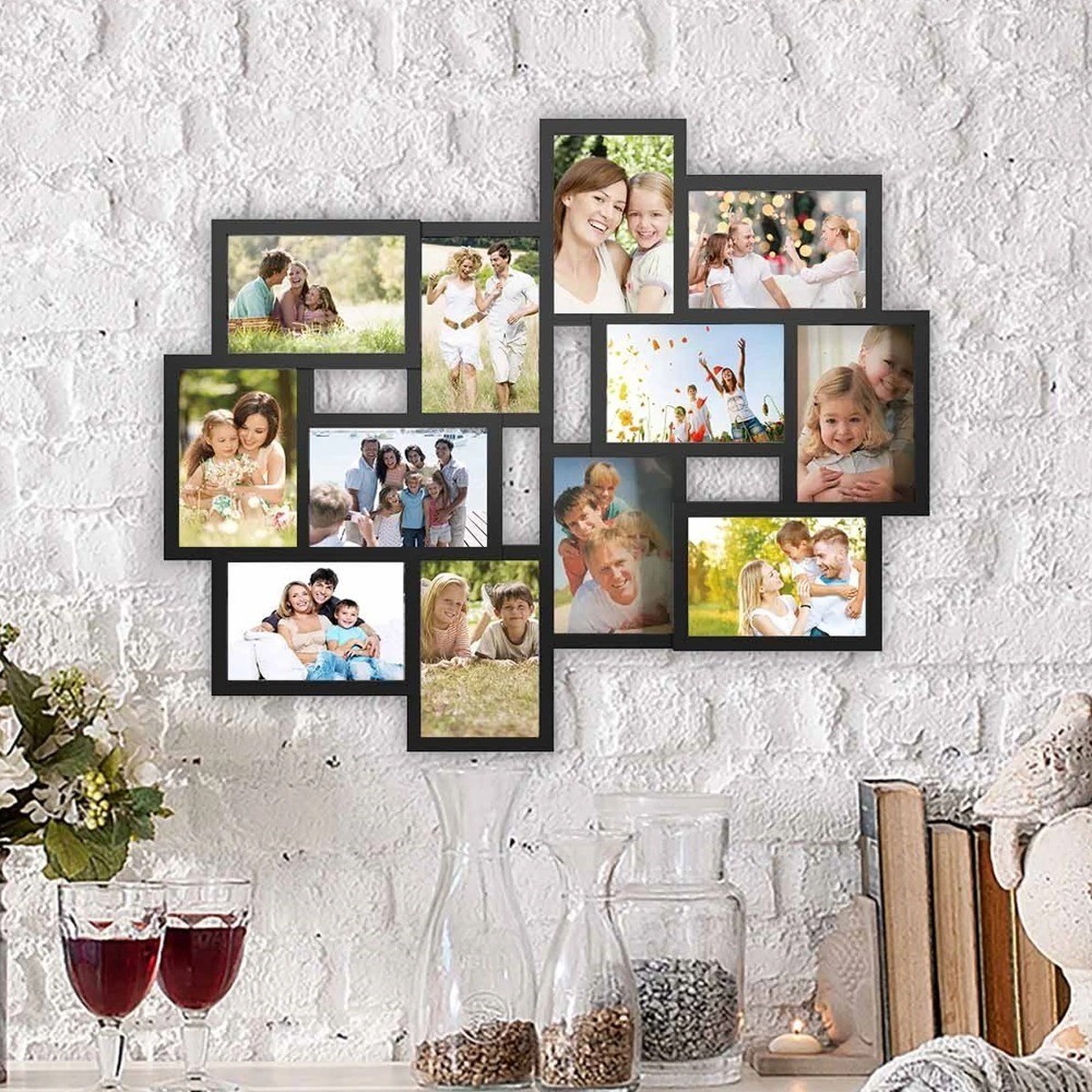 Photo Frame Collage for Twelve 4x6-Inch Pictures (Black) gallery