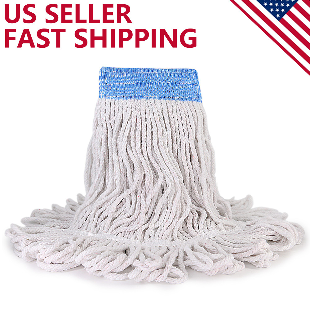 Loop-End Cotton String Heavy Duty Mop Head Refills 6 inch Headband Replacement gallery