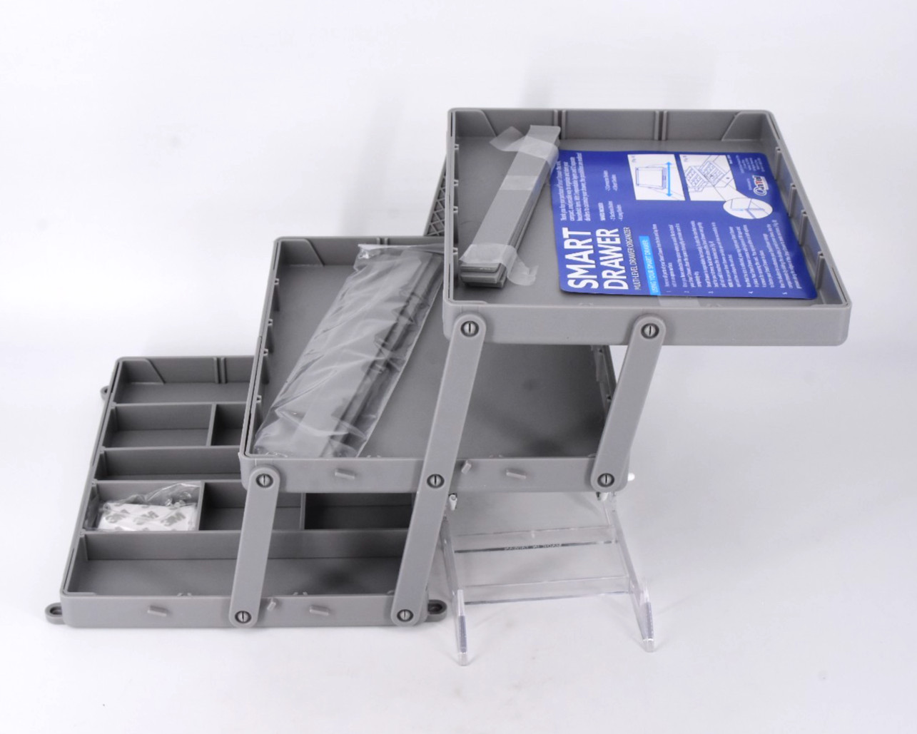 Smart Drawer 3X Multi-Level Drawer Organizer Cosmetics Jewelry Office Open Pkg gallery