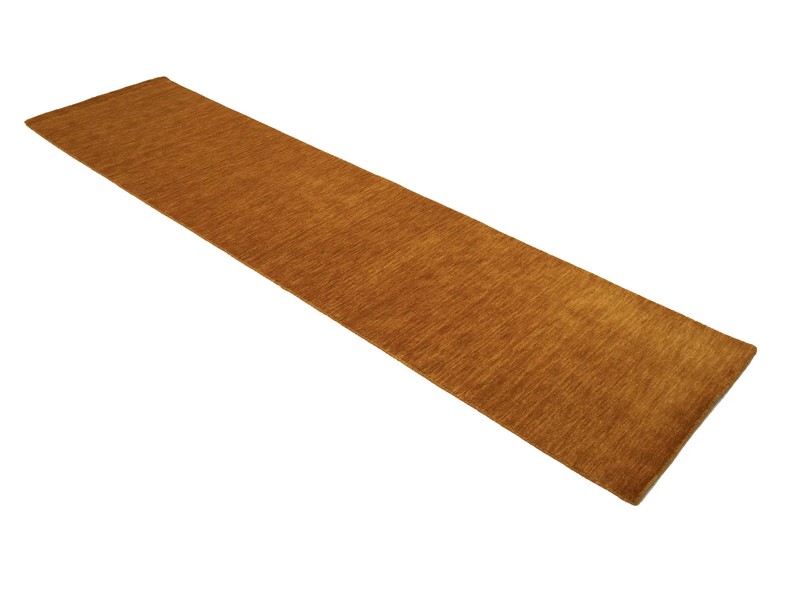 2'6x9'9 Orange Solid Hand-Loomed Gabbeh Runner Rug Oriental Carpet gallery