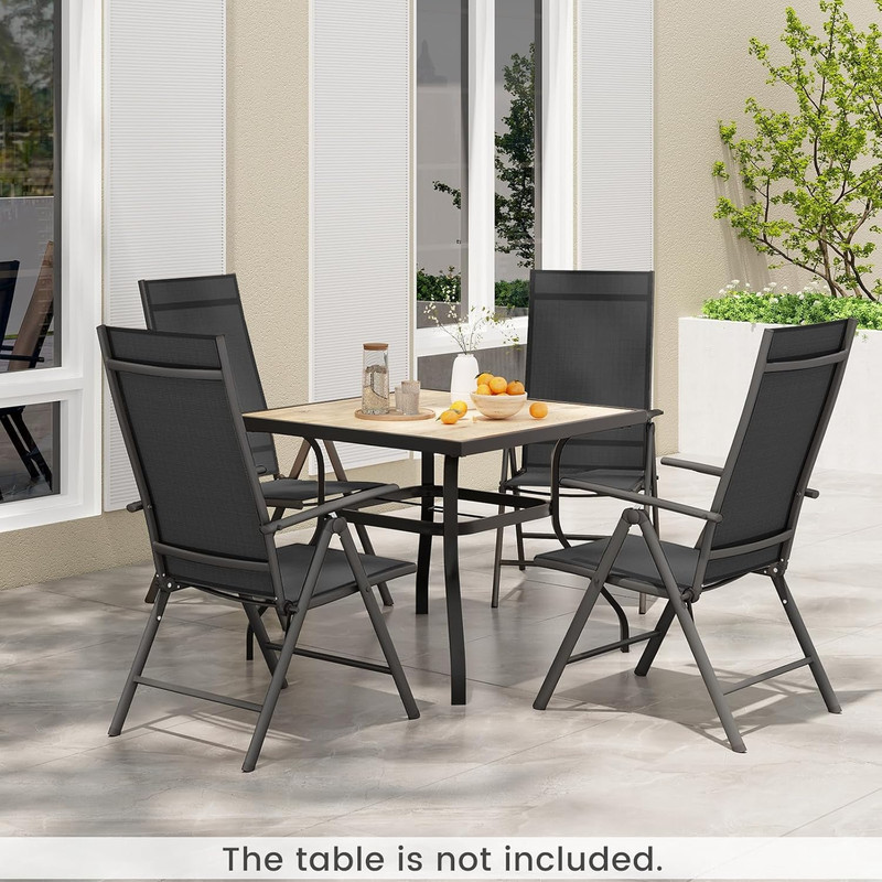 2 Pack Folding Patio Chairs, High Back Outdoor Chairs with 7-Level Adjustable Hi gallery