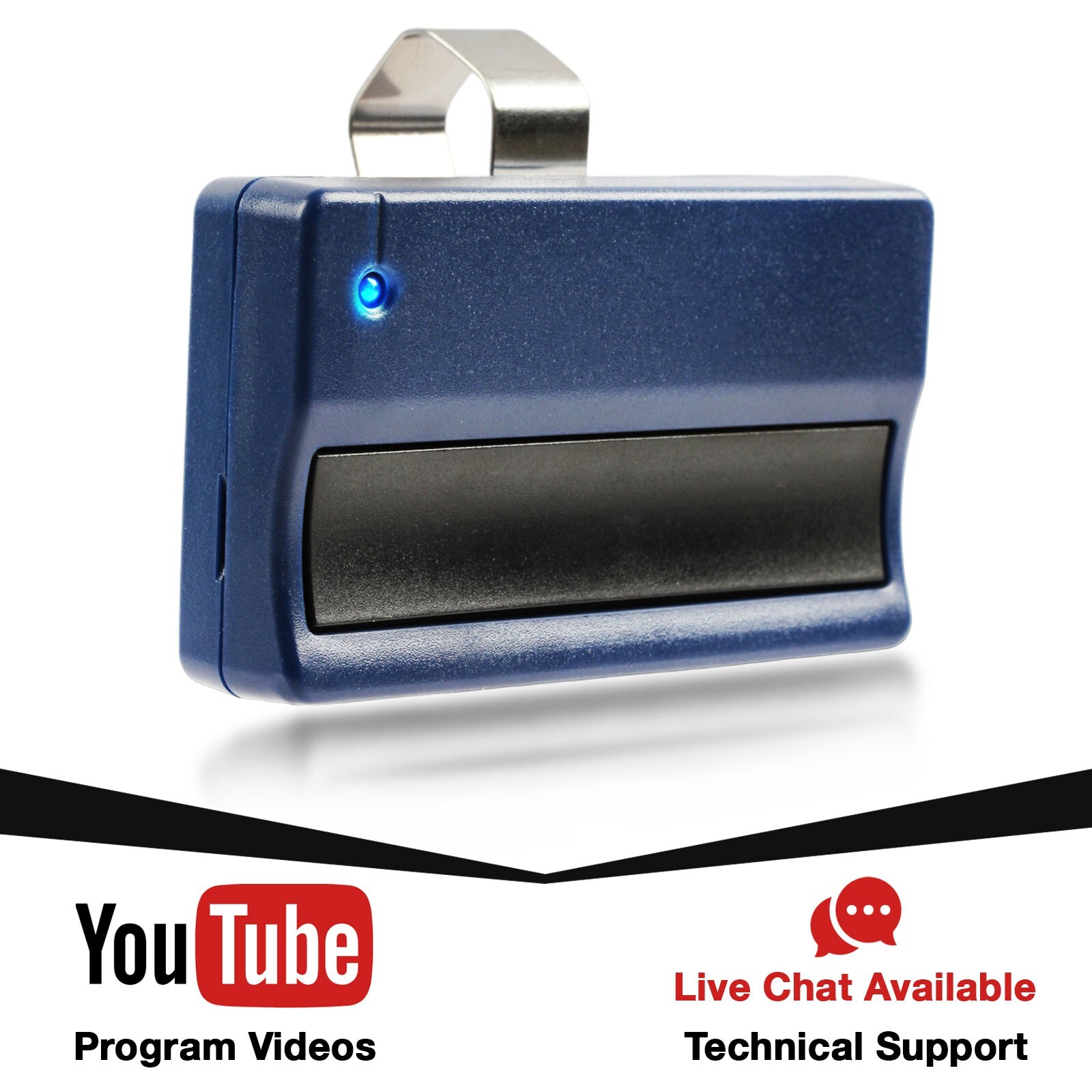 2 for 371LM LiftMaster Chamberlain Garage Remote 950cd 953cd 950d 953d Blue gallery