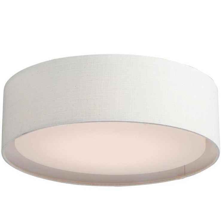 Maxim 10220 Oatmeal Linen Prime 16" Led Flush Mount Drum Ceiling Fixture gallery