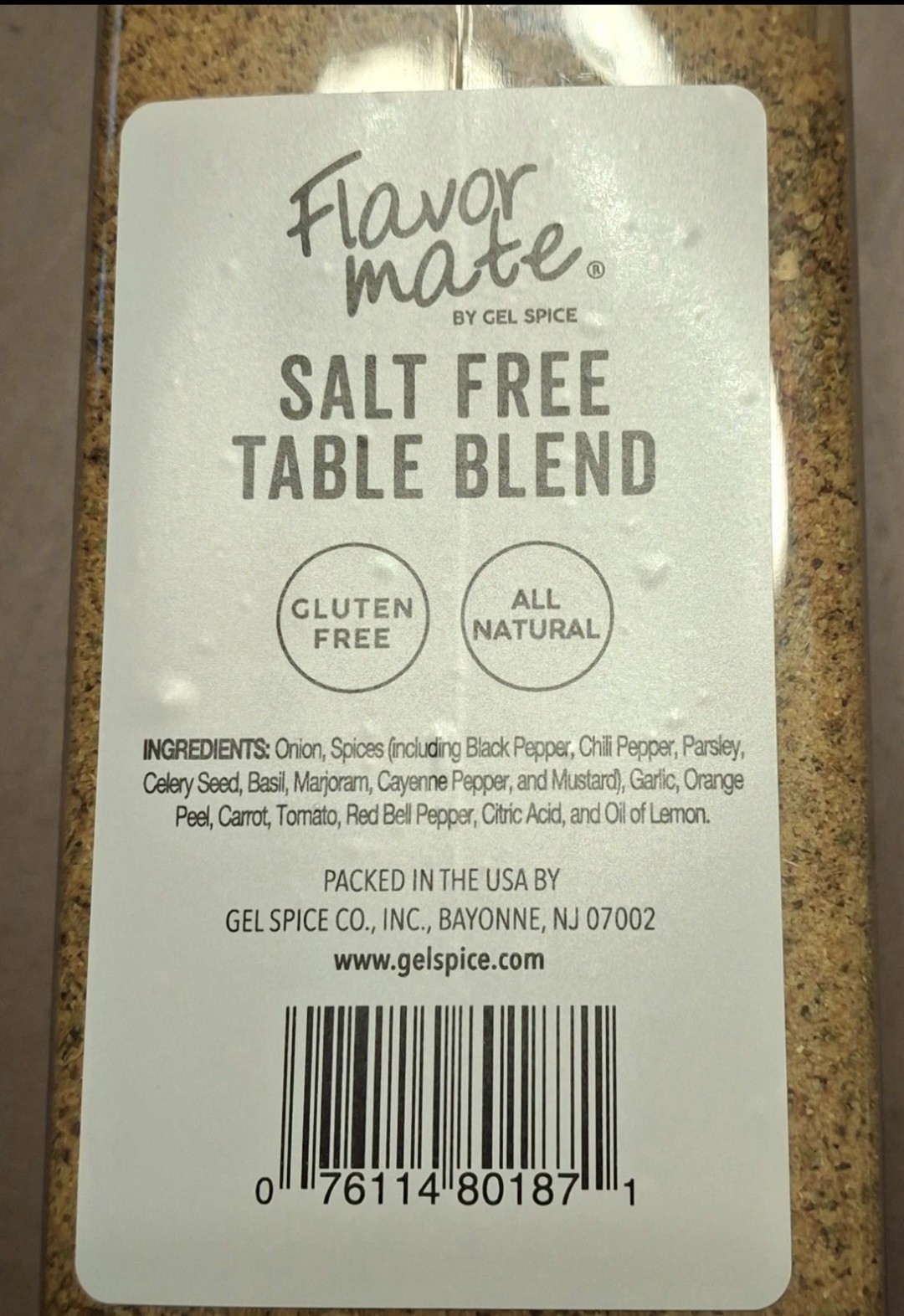 FLAVOR MATE TABLE BLEND SEASONING SPICE SALT FREE NET WT 16.5 OZ (1 LB .5 OZ) gallery