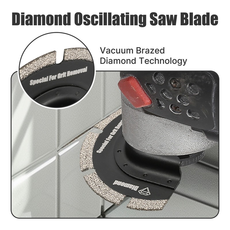 3pc Oscillating Multi Tool Blade Diamond Saw Blades Set for Grit Grout Removal gallery